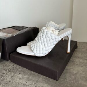 Bottega Veneta Padded Intreccio Lagoon Nappa Sandals